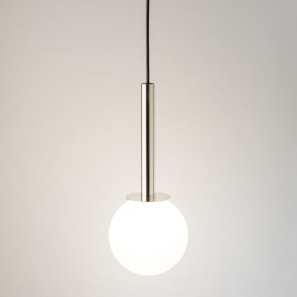 Lestenec na vrvici DAISY 1xG9/12W/230V pr. 14 cm sijajni krom/črna/bela