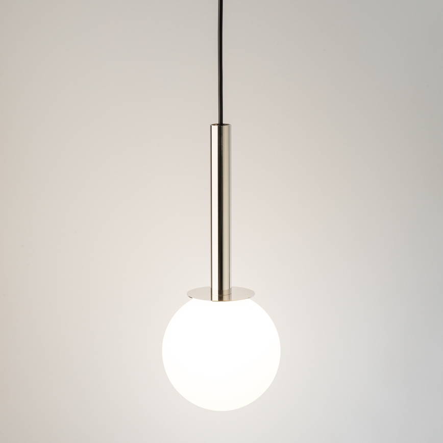 Lestenec na vrvici DAISY 1xG9/12W/230V pr. 14 cm sijajni krom/črna/bela