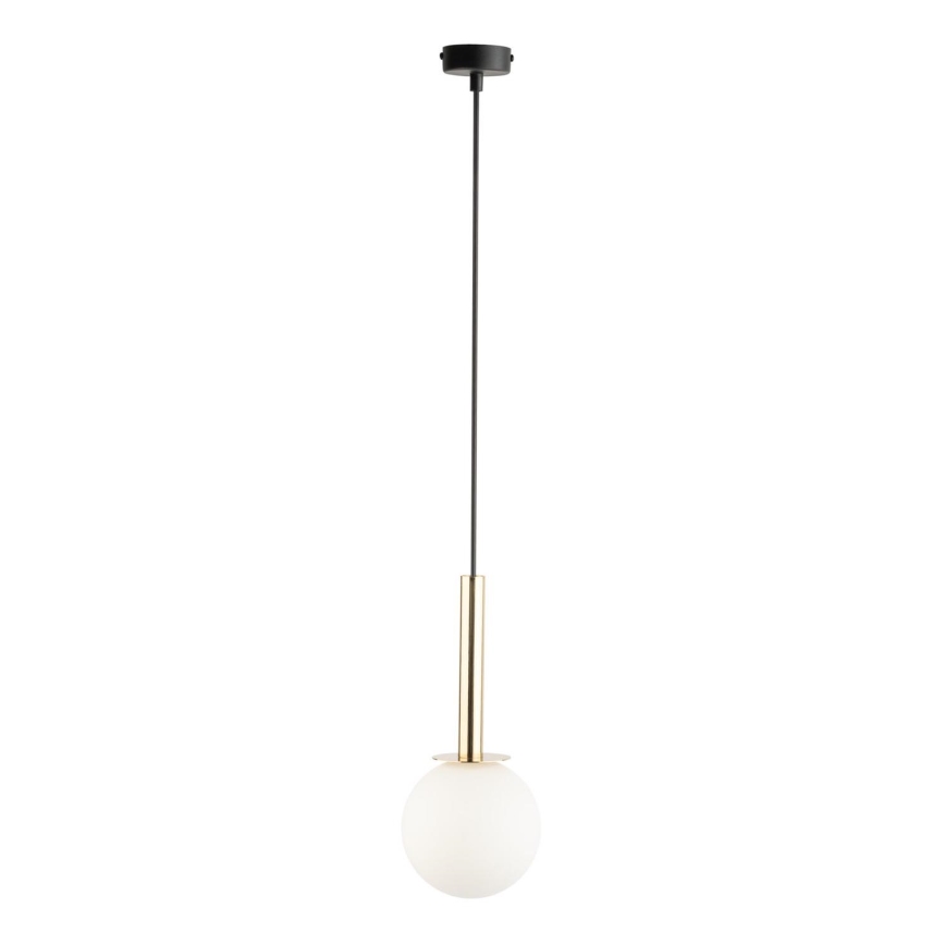 Lestenec na vrvici DAISY 1xG9/12W/230V pr. 14 cm zlata/črna/bela