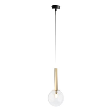 Lestenec na vrvici DAISY 1xG9/12W/230V pr. 14 cm zlata/črna/prozorna