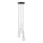 Lestenec na vrvici DAISY 3xG9/12W/230V pr. 27 cm sijajni krom/črna/bela