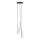 Lestenec na vrvici DAISY 3xG9/12W/230V pr. 27 cm sijajni krom/črna/prozorna
