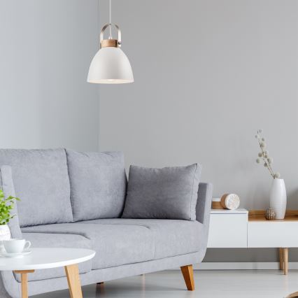 Lestenec na vrvici DANIELLE 1xE27/60W/230V bukev