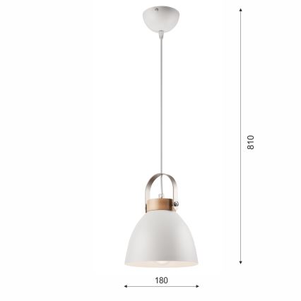Lestenec na vrvici DANIELLE 1xE27/60W/230V bukev