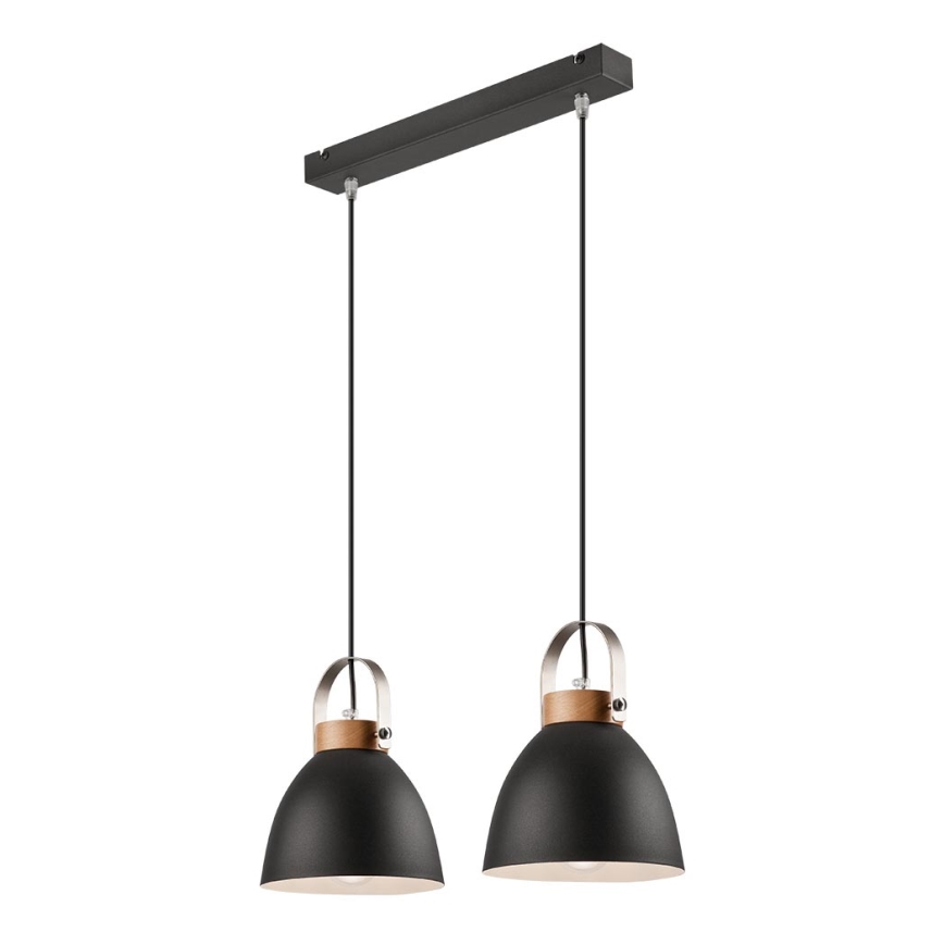 Lestenec na vrvici DANIELLE 2xE27/60W/230V bukev