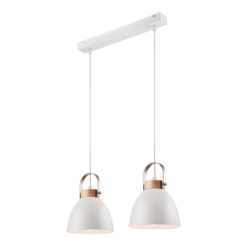 Lestenec na vrvici DANIELLE 2xE27/60W/230V bukev