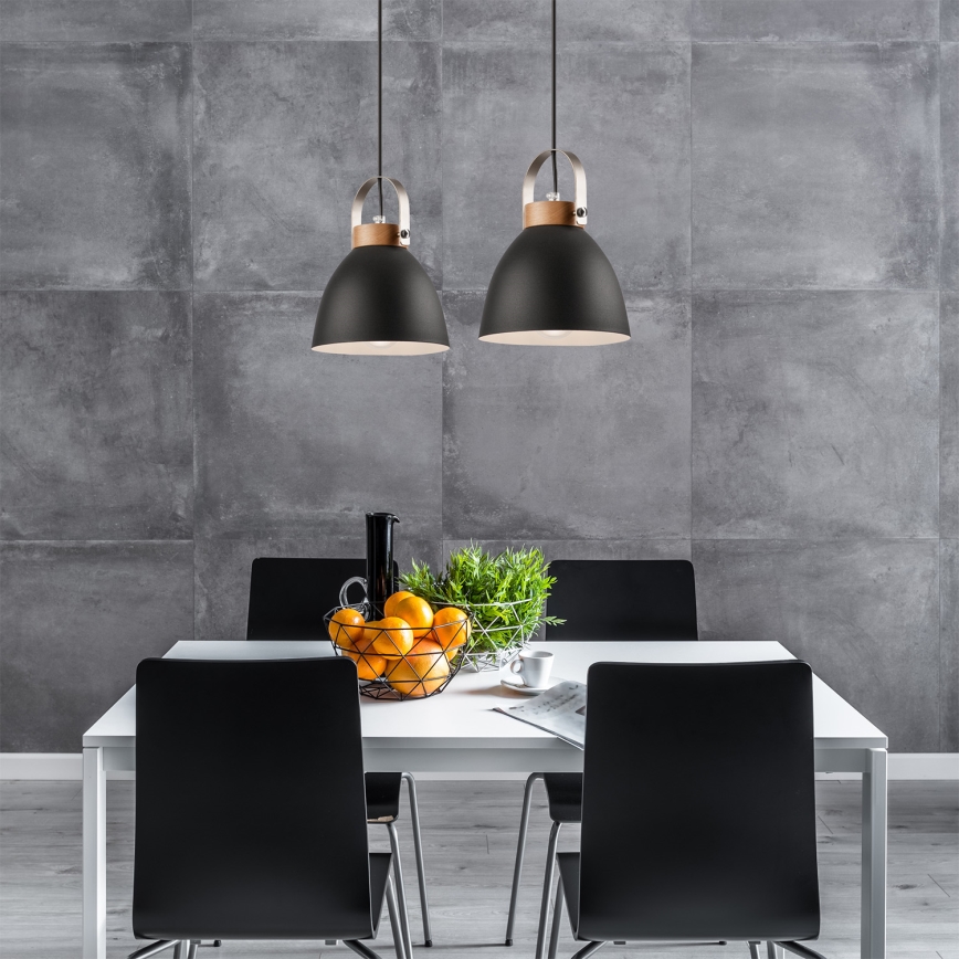 Lestenec na vrvici DANIELLE 2xE27/60W/230V bukev