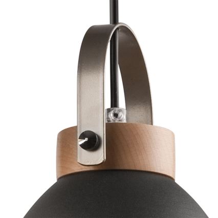 Lestenec na vrvici DANIELLE 3xE27/60W/230V bukev