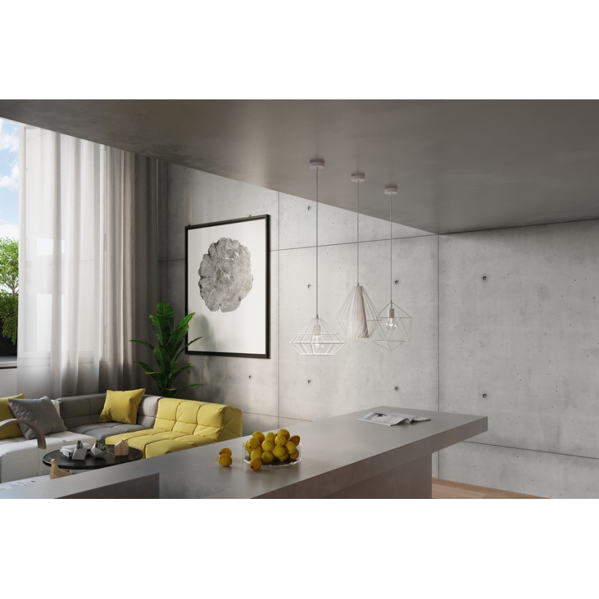 Lestenec na vrvici DEMI 1xE27/60W/230V bel