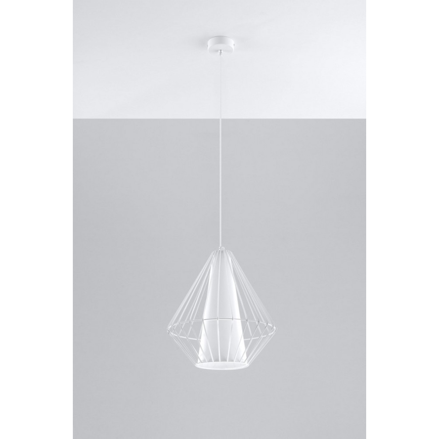 Lestenec na vrvici DEMI 1xE27/60W/230V bel