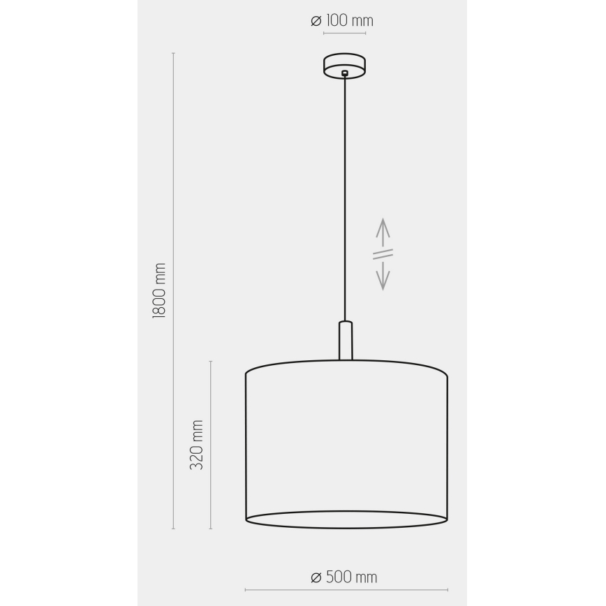Lestenec na vrvici DEVA 1xE27/25W/230V bel