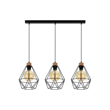 Lestenec na vrvici DIAMENT 3xE27/60W/230V hrast – FSC certifikat