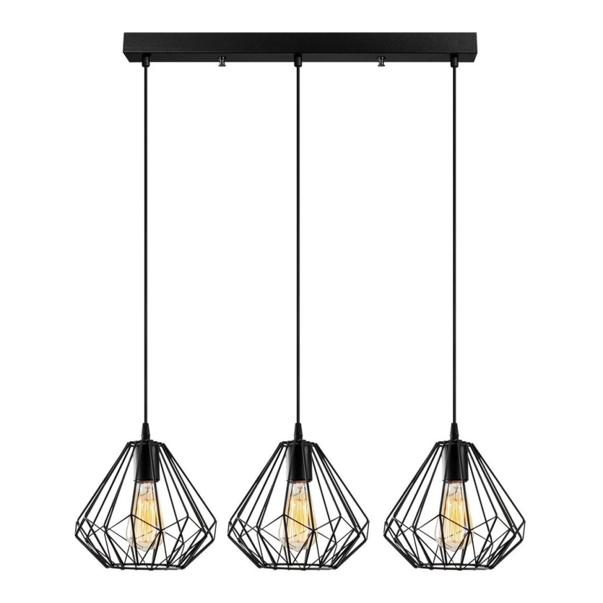 Lestenec na vrvici DIAMOND 3xE27/100W/230V
