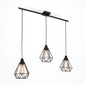 Lestenec na vrvici DIAMOND 3xE27/60W/230V 83 cm