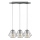 Lestenec na vrvici DIAMOND 3xE27/60W/230V siv