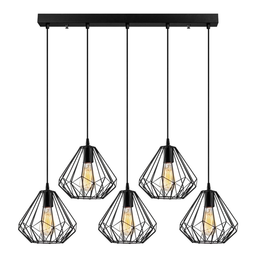 Lestenec na vrvici DIAMOND 5xE27/100W/230V