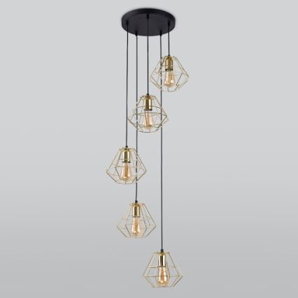 Lestenec na vrvici DIAMOND 5xE27/60W/230V
