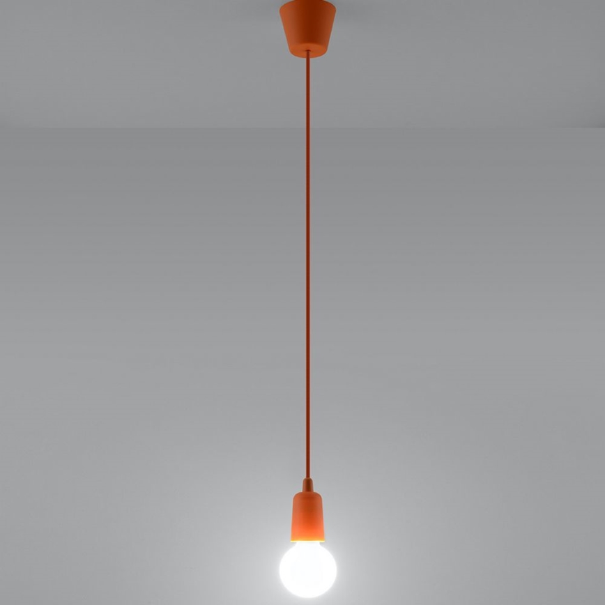 Lestenec na vrvici DIEGO 1xE27/60W/230V oranžen
