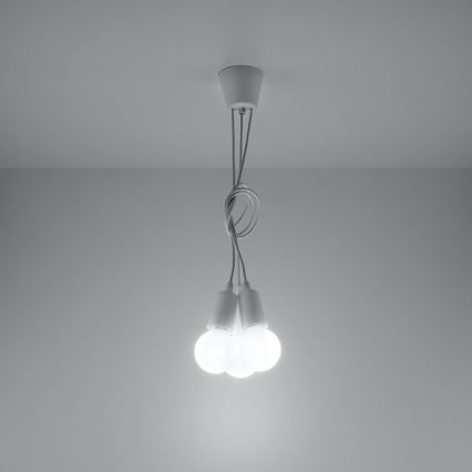 Lestenec na vrvici DIEGO 3xE27/60W/230V