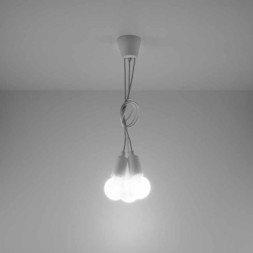Lestenec na vrvici DIEGO 3xE27/60W/230V
