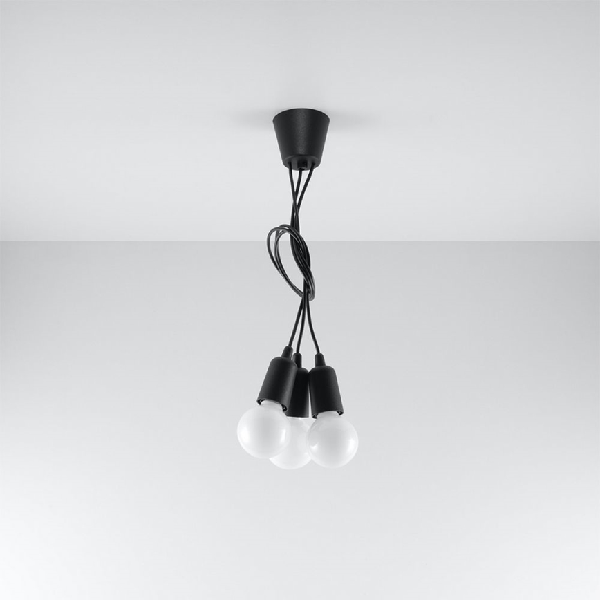 Lestenec na vrvici DIEGO 3xE27/60W/230V