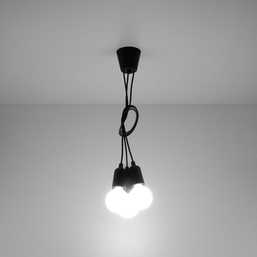 Lestenec na vrvici DIEGO 3xE27/60W/230V
