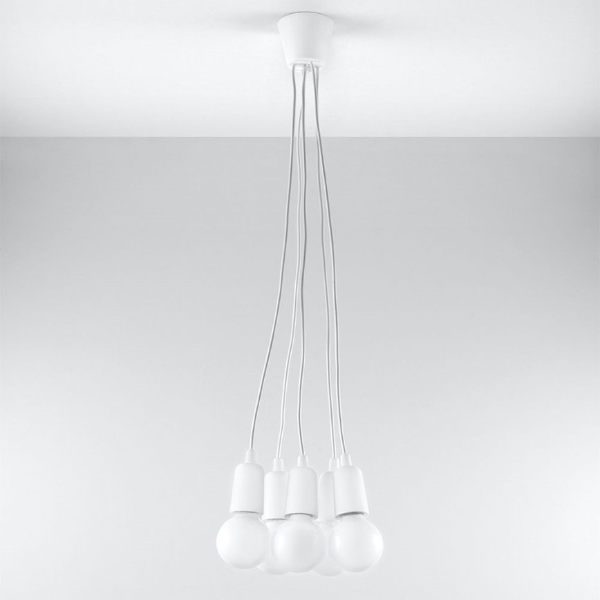 Lestenec na vrvici DIEGO 5xE27/60W/230V