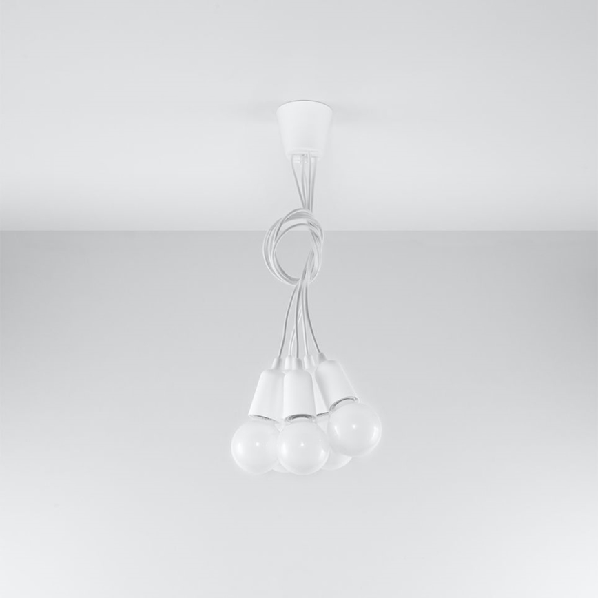 Lestenec na vrvici DIEGO 5xE27/60W/230V