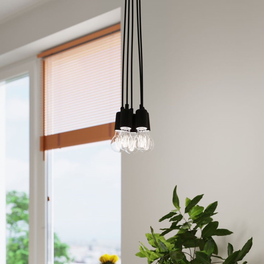 Lestenec na vrvici DIEGO 5xE27/60W/230V
