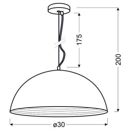 Lestenec na vrvici DORADA 1xE27/60W/230V