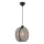 Lestenec na vrvici DRUM 1xE27/60W/230V siva/črna