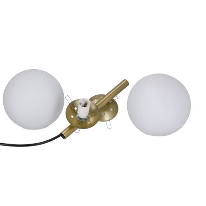 Lestenec na vrvici DUO 2xE14/40W/230V zlato/črna