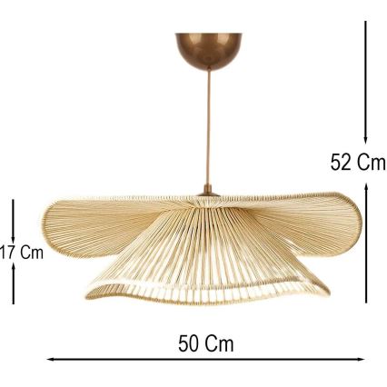 Lestenec na vrvici DUVELA 1xE27/40W/230V bež