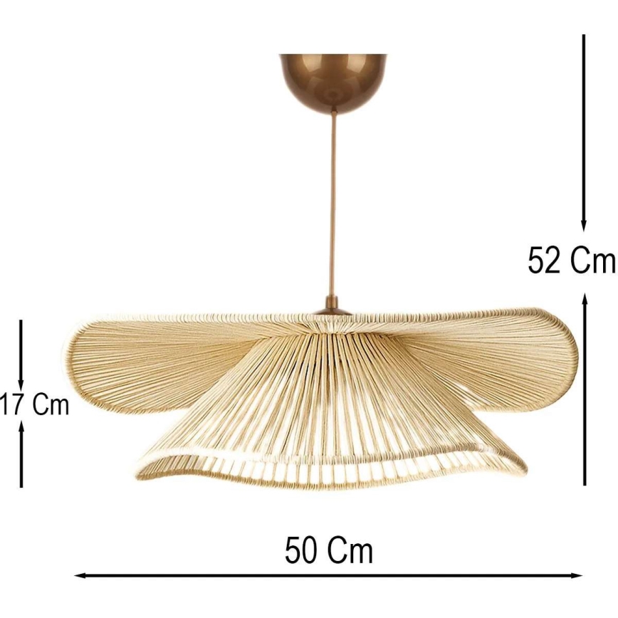 Lestenec na vrvici DUVELA 1xE27/40W/230V bež