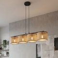 Lestenec na vrvici ECO 4xE27/15W/230V bež/ratan