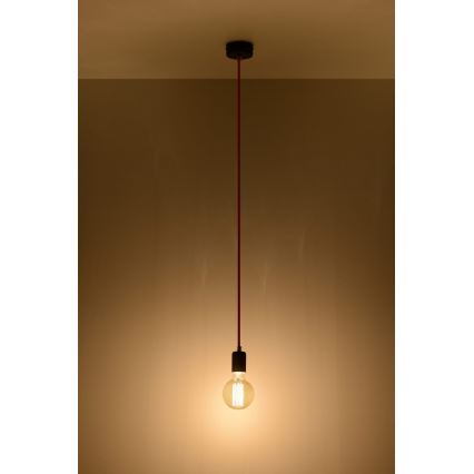 Lestenec na vrvici EDISON 1xE27/60W/230V črn