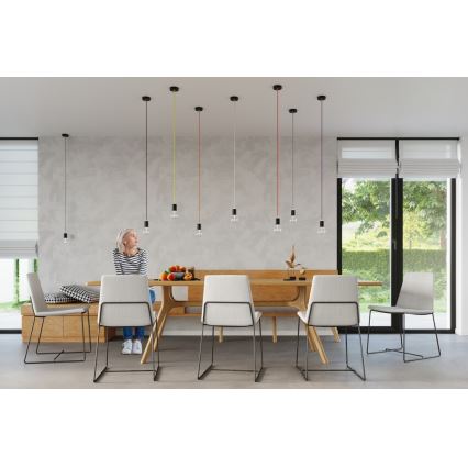 Lestenec na vrvici EDISON 1xE27/60W/230V oranžen