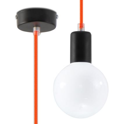Lestenec na vrvici EDISON 1xE27/60W/230V oranžen
