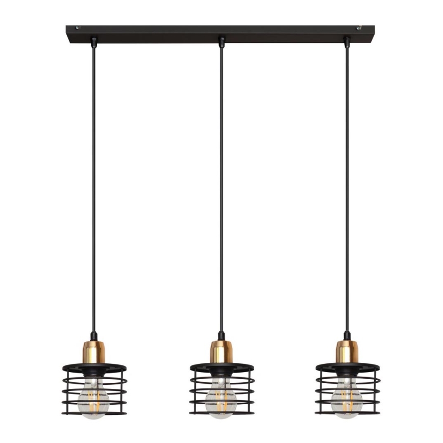 Lestenec na vrvici EDISON 3xE27/15W/230V