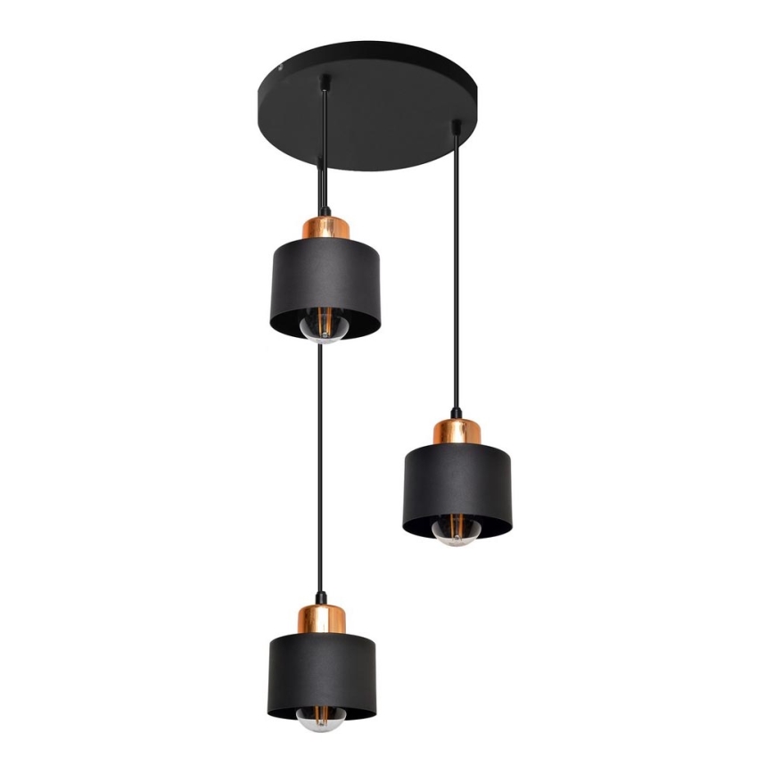 Lestenec na vrvici EDISON 3xE27/15W/230V