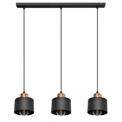 Lestenec na vrvici EDISON 3xE27/15W/230V