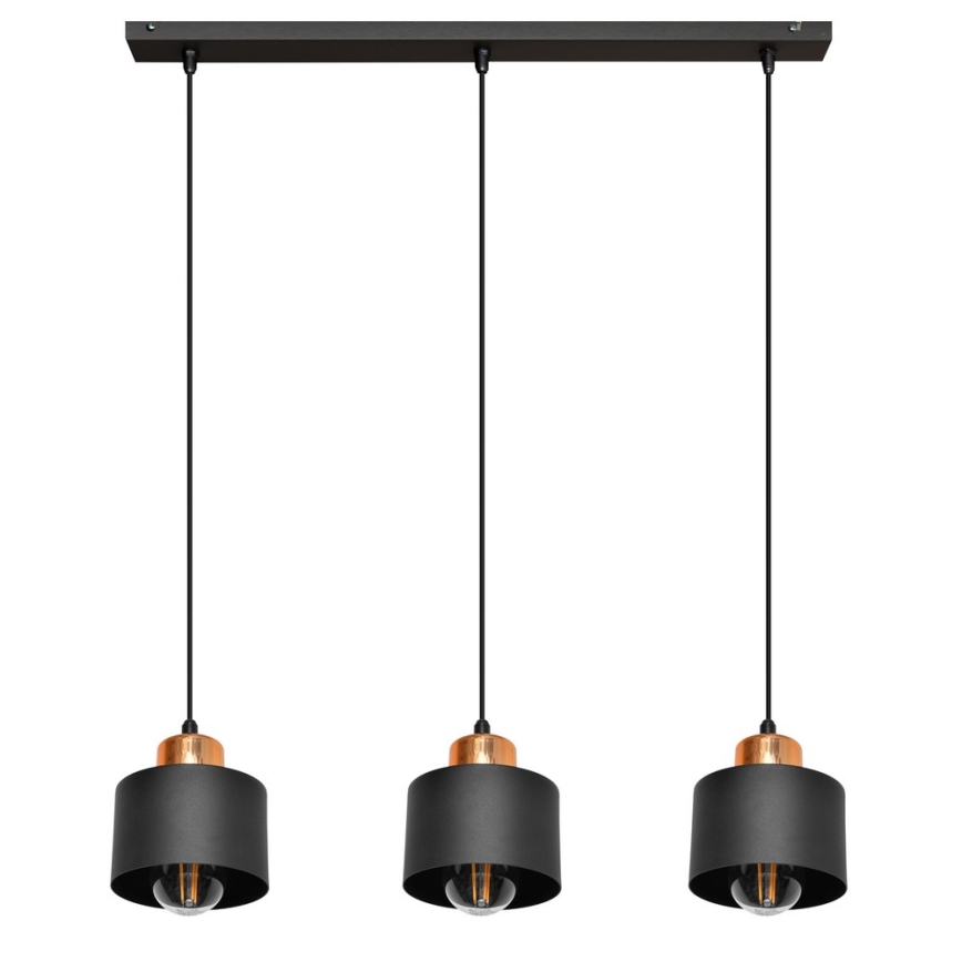 Lestenec na vrvici EDISON 3xE27/15W/230V