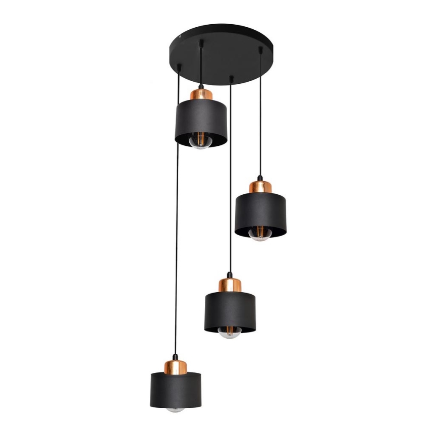 Lestenec na vrvici EDISON 4xE27/15W/230V