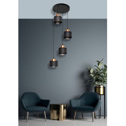 Lestenec na vrvici EDISON 4xE27/15W/230V