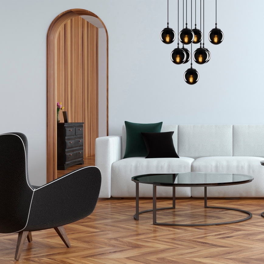 Lestenec na vrvici EFE 9xE27/40W/230V