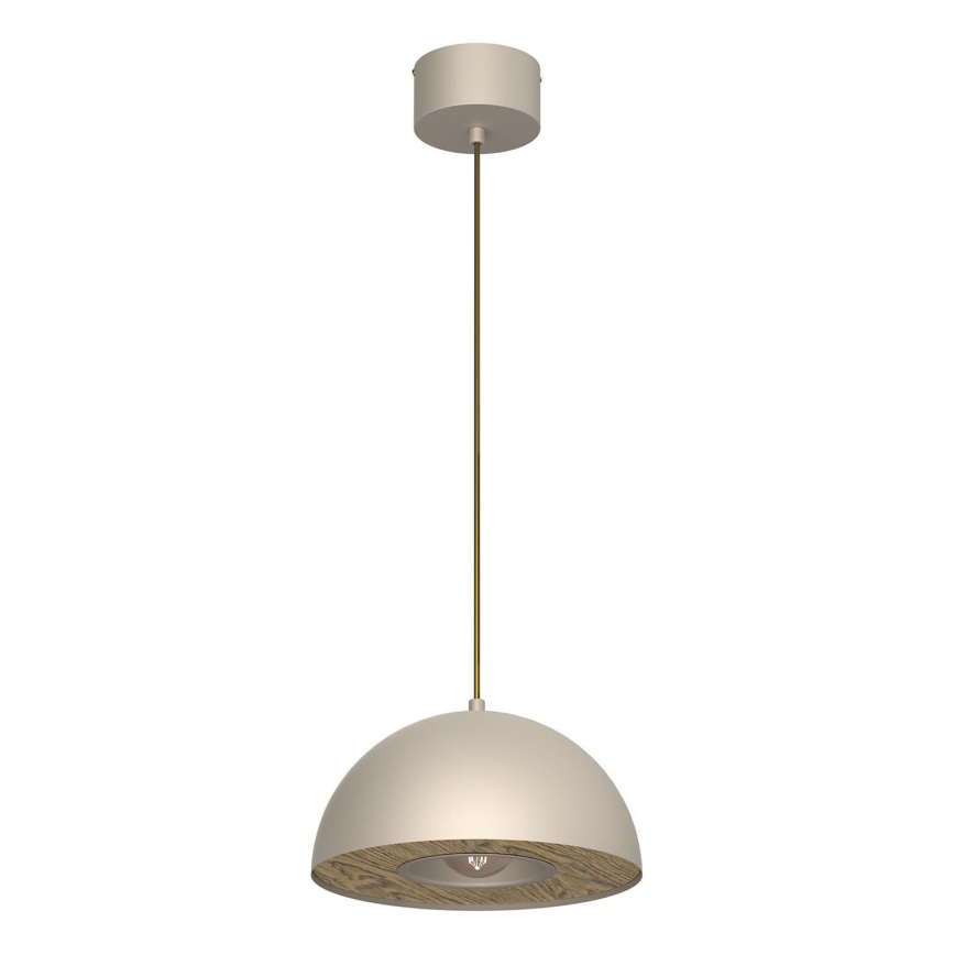 Lestenec na vrvici ELGUND 1xE27/15W/230V pr. 28,5 cm bež