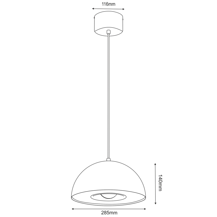 Lestenec na vrvici ELGUND 1xE27/15W/230V pr. 28,5 cm bež