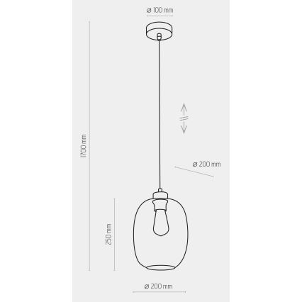 Lestenec na vrvici ELIO 1xE27/60W/230V roza