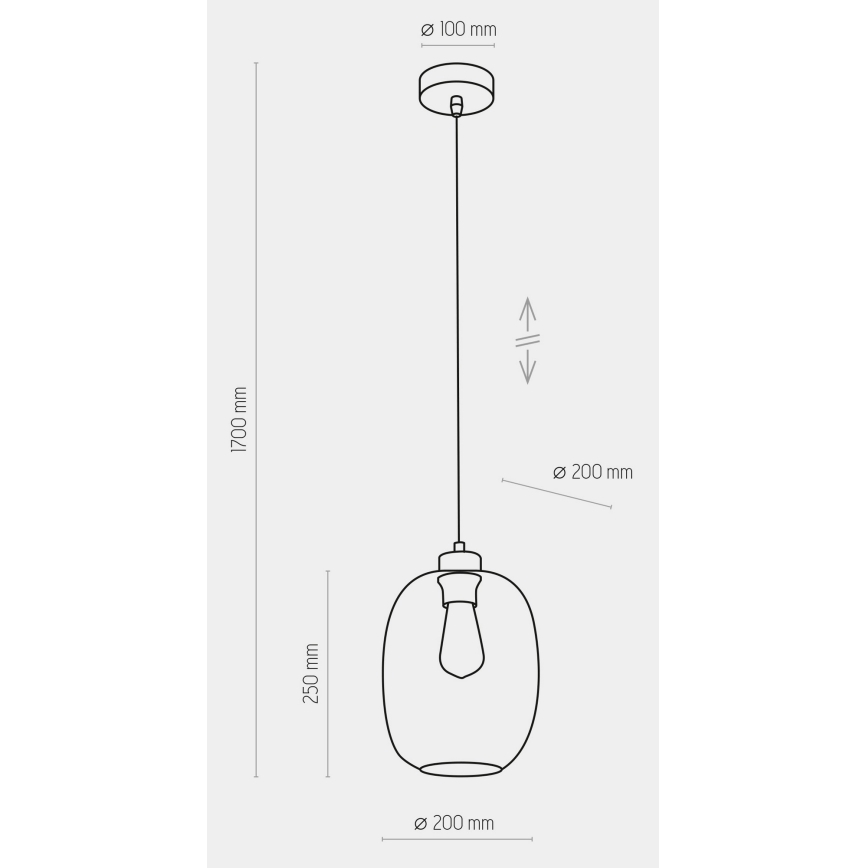 Lestenec na vrvici ELIO 1xE27/60W/230V roza
