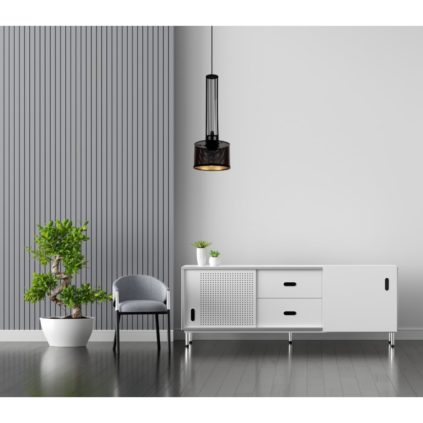 Lestenec na vrvici ELIS 1xE27/60W/230V premer 15 cm